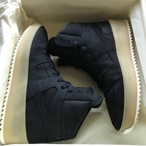 Fear of God Basketball Black and Cream High-Top Sneakers